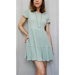 Pistachio / sage green knit dress